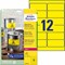 L6107-20 - Avery Zweckform Wetterfeste Folienetiketten 99,1x42,3 mm, 20 Bögen, Polyester, gelb