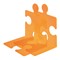 HAN-9212-61 - HAN CD-Ständer/Buchstütze PUZZLE, verkettbar, Set mit 2 Stück, transluzent-orange