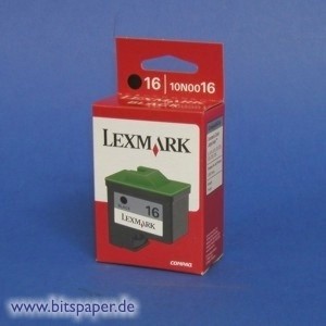 Lexmark 10N0016 - Tintenpatrone Nr. 16, schwarz