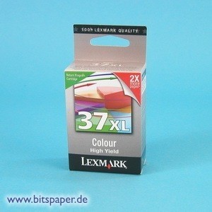 Lexmark 18C2180E - Rückgabe Tintenpatrone Nr. 37XL, colour, hohe Füllmenge