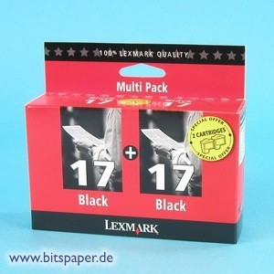 Lexmark 80D2954 - Doppelpack 2 x Nr. 17, schwarz