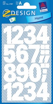 Z-Design 3787 - Zahlen wetterfest, weiß, Schrift Univers Bold 100pt
