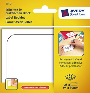 Avery Zweckform 5050 - Universal-Etiketten, 94 x 70 mm, weiß