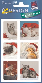 Z-Design 52268 - Weihnachten Paper Sticker, Katze