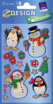 Z-Design 52726 - Weihnachten Collage Sticker Schneemann Pinguin