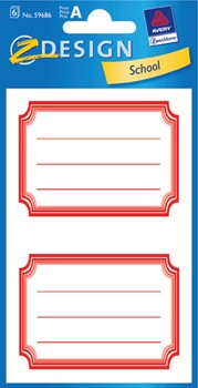 Z-Design 59686 - Buchetiketten Rahmen rot