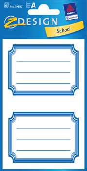 Z-Design 59687 - Buchetiketten Rahmen blau