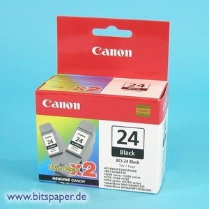 Canon BCI-24BK-Twin - Doppelpack  Tintenpatrone BCI-24Bk, Schwarz