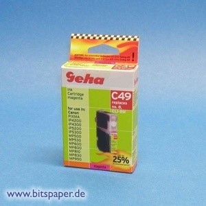 Geha 49301 - Tintenpatrone, magenta, kompatibel zu Canon CLI-8M