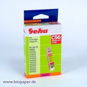 Geha 44924 - Tintenpatrone mit Chip, magenta, ersetzt Canon CLI-8M