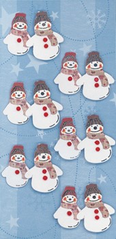 Sigel CS306 - Weihnachts-Sticker, Snowman Brothers, 3D Handmade