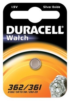 Duracell DUR936861 - Uhren-Batterie 362/361