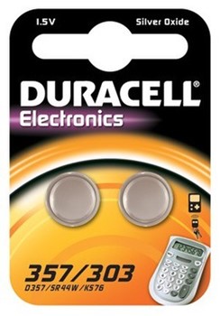 Duracell DUR936885 - Elektronik-Batterie 357/303 2er Pack