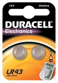 Duracell DUR936922 - Elektronik-Batterie LR43 2er Pack