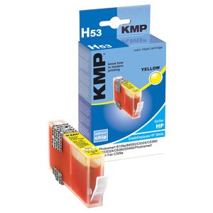 KMP 1714,0059 - Tintenpatrone, yellow, ohne Chip, kompatibel zu HP CB325EE / 364XL