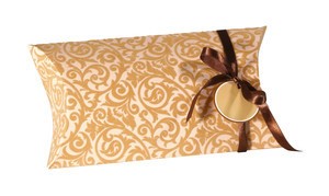 Sigel PB005 - Pillowbox Medium, Velvet Ornaments, inkl. Geschenkband und Anhänger
