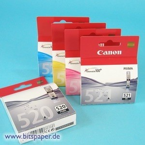 Canon Set28 - Tintenpatronen Set PGI-520BK, CLI-521BK, CLI-521C, CLI-521M, CLI-521Y