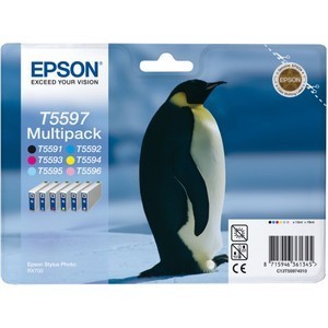Epson C13T55974010 - Tintenpatronen Multipack T5591, T5592, T5593, T5594, T5595, T5596