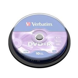 Verbatim 43498 - DVD+R 4,7GB 16xspd Spindel 10 Stück