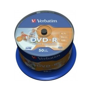 Verbatim 43533 - DVD-R 4,7GB 16x, Spindel, 50 Stück