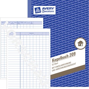 Avery Zweckform 209 - Kegelbuch beidseitig bedruckt, A5