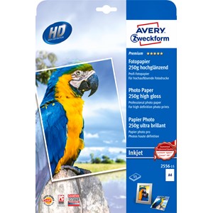 Avery Zweckform 2556-15 - Premium Inkjet Photo Papier, hochglänzend, A4, 250g