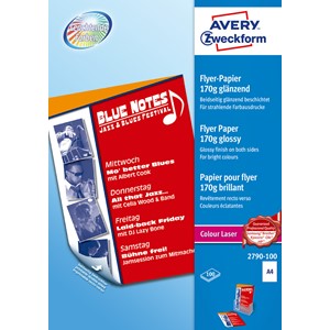 Avery Zweckform 2790-100 - Colour Laser Flyer-Papier, DIN A4