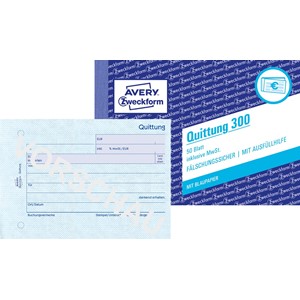 Avery Zweckform 300 - Quittung, inklusive MwSt, A6 quer