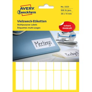 Avery Zweckform 3323 - Vielzweck-Etiketten 38x14 mm, 928 Etiketten