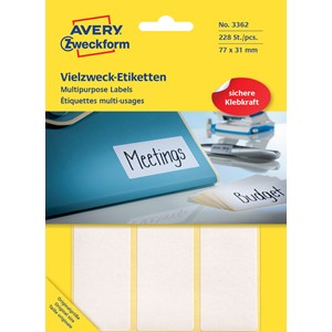 Avery Zweckform 3362 - Vielzweck-Etiketten 77x31 mm, 224 Etiketten