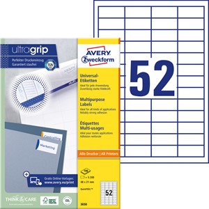 Avery Zweckform 3650 - Etiketten 48 x 21 mm, mit QuickPeel Abziehhilfe