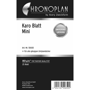 Avery Zweckform 50650 - Chronoplan Karo Blatt Mini