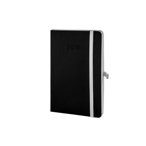 Avery Zweckform 50968 - Chronoplan Chronobook 2018, ca. A6, Black Edition, Wochenplan, schwarz