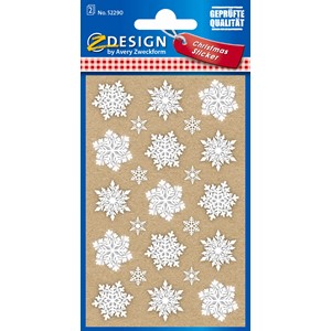 Z-Design 52290 - Weihnachtssticker, Papier, Eiskristalle
