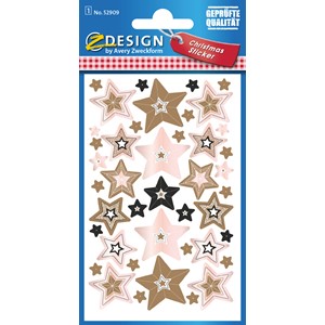 Z-Design 52909 - Papier Sticker, Sterne