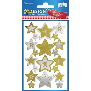 Z-Design 52911 - Papier Sticker, Sterne