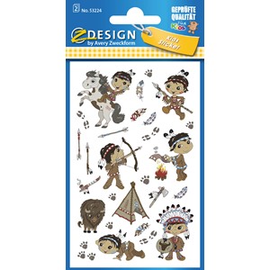 Z-Design 53224 - Papier Sticker, Indianer
