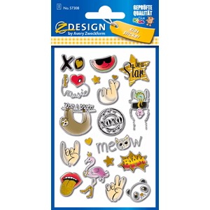 Z-Design 57308 - Puffy Sticker, 3D Folie, Trend-Icons, bunt