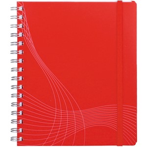 Avery Zweckform 7031 - Kunststoff-Cover Notizbuch notizio, Doppelspirale, kariert, DIN A5, rot