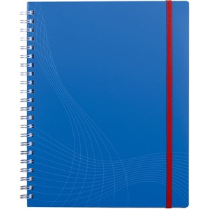 Avery Zweckform 7037 - Kunststoff-Cover Notizbuch notizio, Doppelspirale, kariert, DIN A4, blau