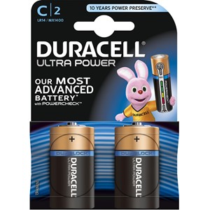 Duracell DUR002852 - Ultra Power Batterien, C, 2er Pack
