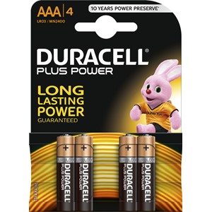 Duracell DUR018457 - Plus Power Batterien, AAA 4er Pack