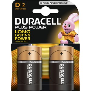 Duracell DUR019171 - Plus Power Batterien, D 2er Pack