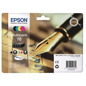 Epson C13T16264012 - 16 Tintenpatronen Multipack schwarz, cyan, magenta, yellow