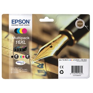 Epson C13T16364012 - 16XL Tintenpatronen Multipack schwarz, cyan, magenta, yellow