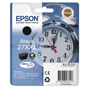 Epson C13T27914012 - 27XXL Tintenpatrone, schwarz, extra hohe Füllmenge