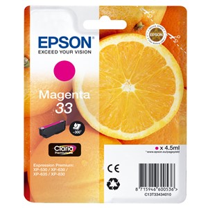 Epson C13T33434012 - 33 Tintenpatrone, magenta