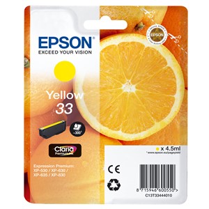 Epson C13T33444012 - 33 Tintenpatrone, yellow