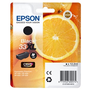 Epson C13T33514012 - 33XL Tintenpatrone, schwarz, hohe Füllmenge