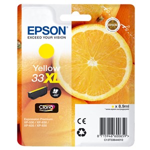 Epson C13T33644012 - 33XL Tintenpatrone, yellow, hohe Füllmenge